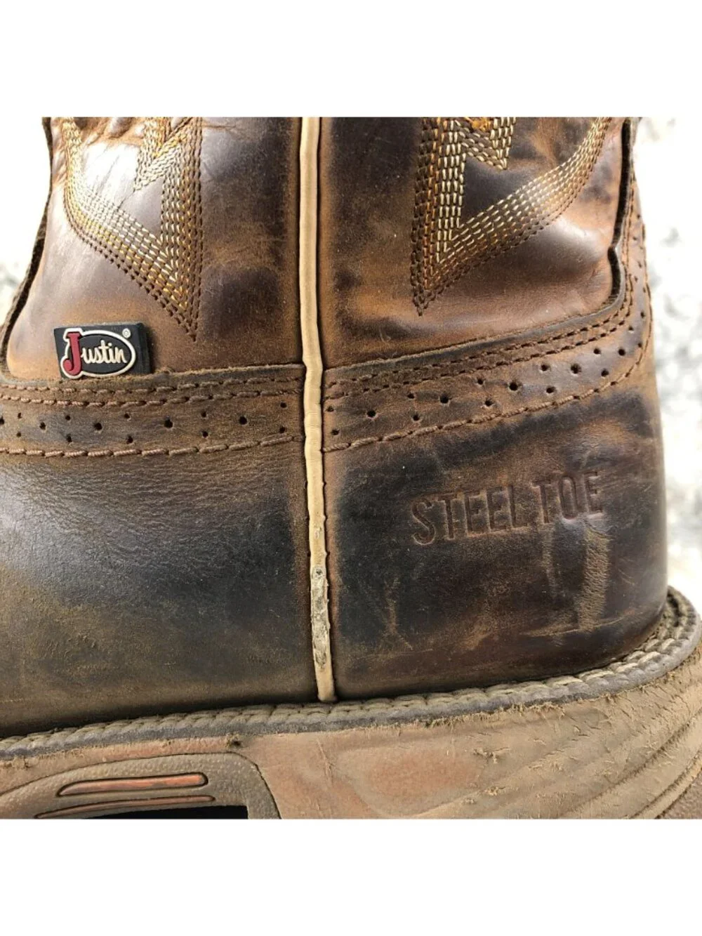 Justin Boots Mens Size 9D Rush 11